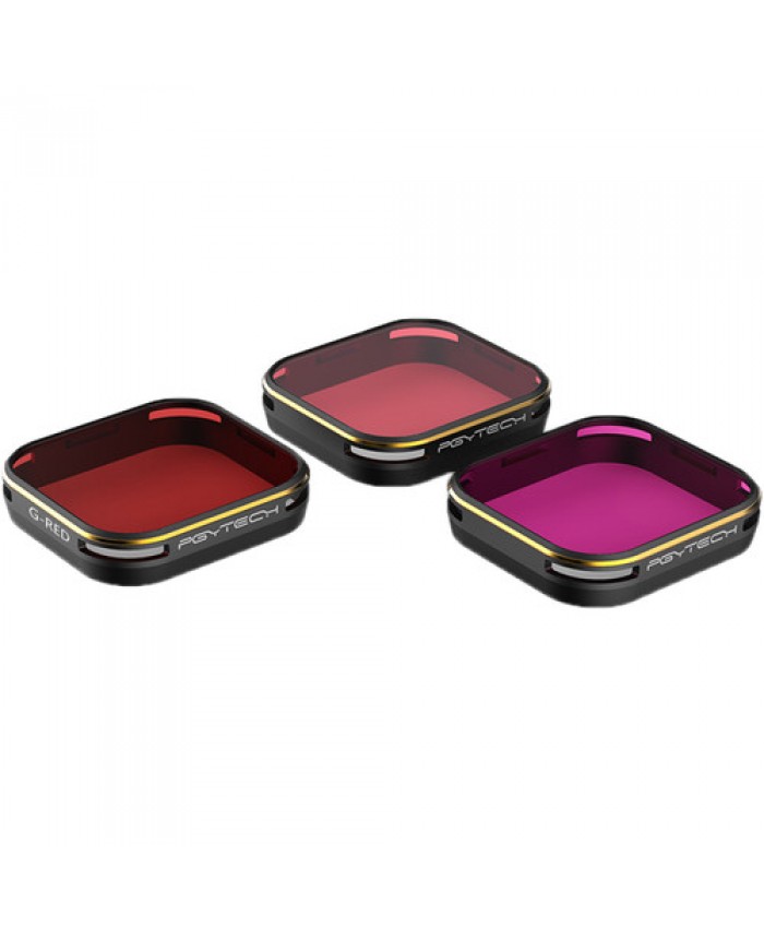 PGYTECH Gopro 5,6,7 Lens filter for GoPro hero 5 Diving Set - Red/Orange/Magenta