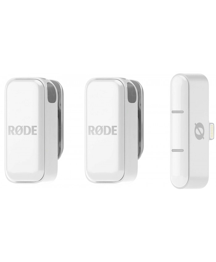 RODE Wireless Micro 2-Person Ultracompact Wireless Microphone System with Lightning Connector (2.4 GHz, White)