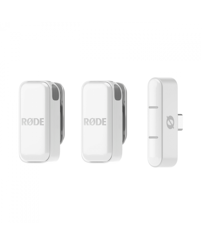 RODE Wireless Micro 2-Person Ultracompact Wireless Microphone System with USB-C Connector (2.4 GHz, White)