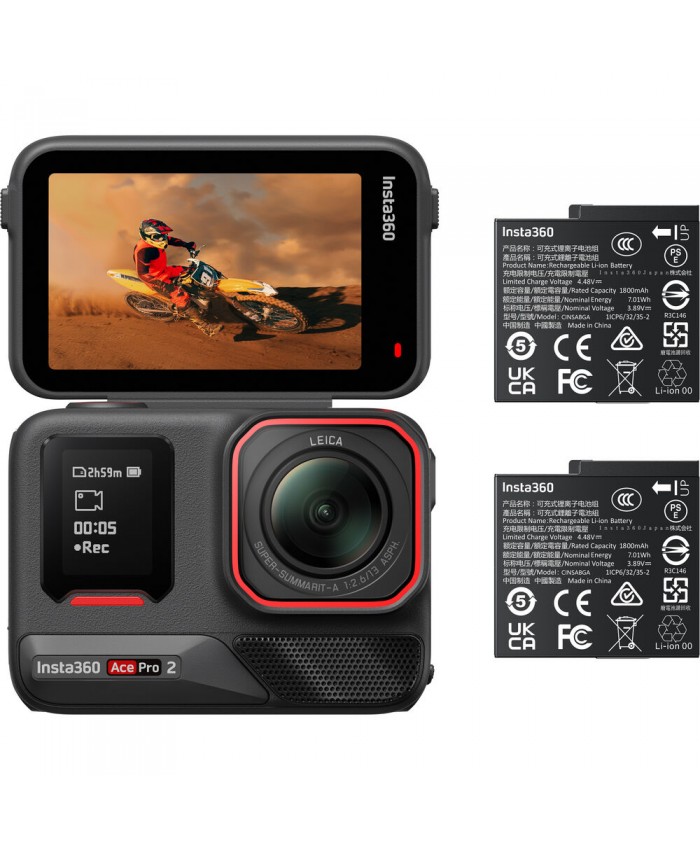 Insta360 Ace Pro 2 Action Camera Battery Bundle