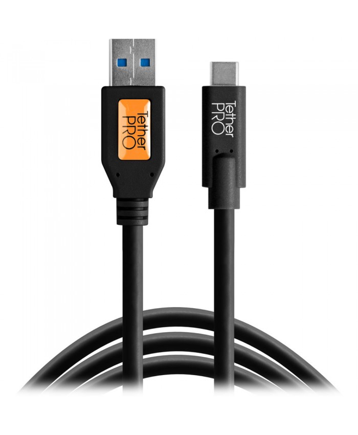 Tether Tools TetherPro USB Type-C Male to USB 3.0 Type-A Male 4.6m Cable CUC3215-BLK